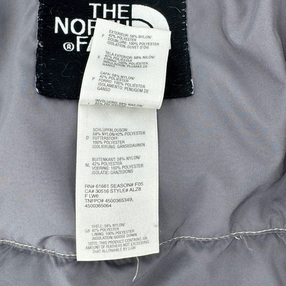 The North Face 550 Down Puffer Jacket Womens Medium Sage Green ALZ8 Full Zip - Picture 7 of 8
